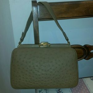 Vintage ostrich handbag